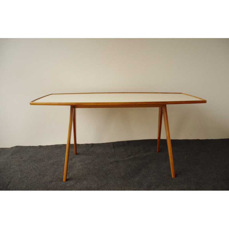 Vintage wooden dining table by Mobel Mann, 1960s