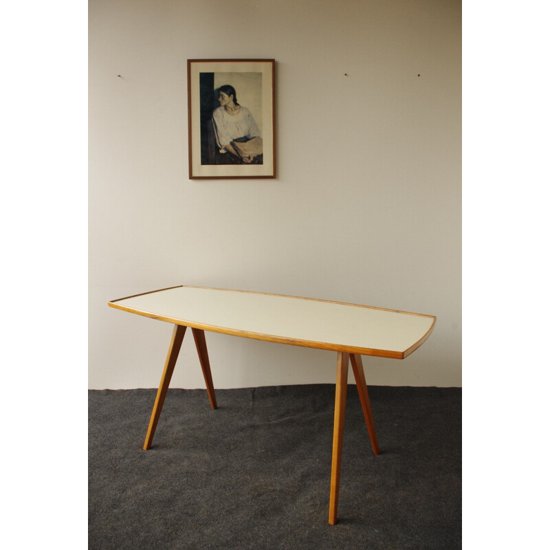 Vintage wooden dining table by Mobel Mann, 1960s