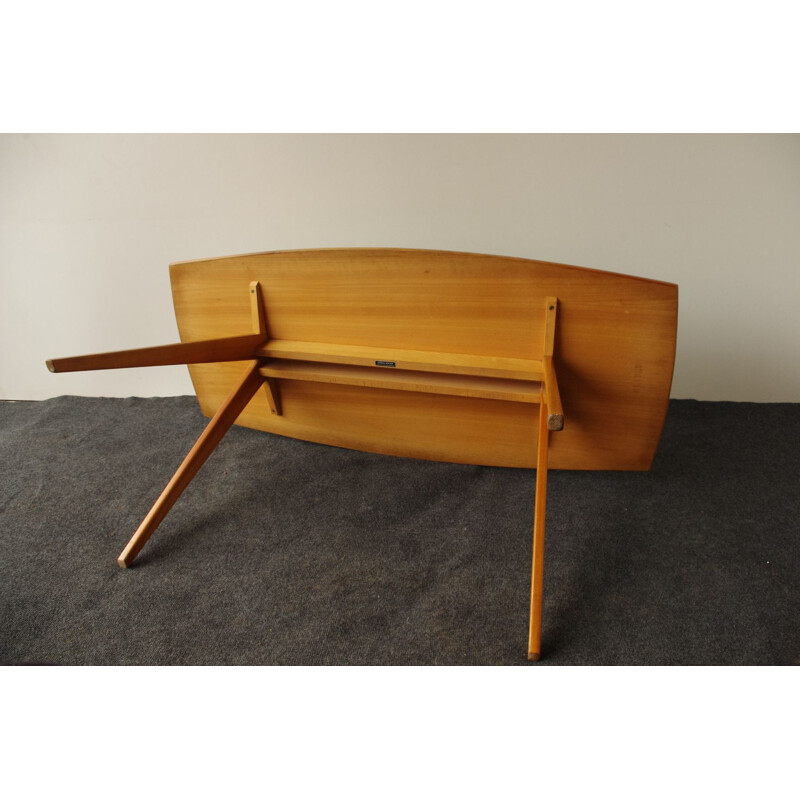 Vintage wooden dining table by Mobel Mann, 1960s