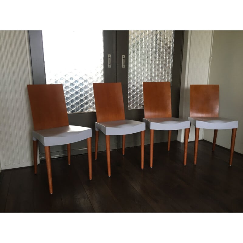 Ensemble de 4 chaises vintage de Philippe Starck pour Kartell, 1990