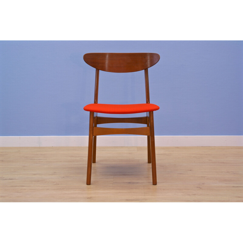 Set of 6 danish vintage dining chairs in teak by Falsled, 1960s
