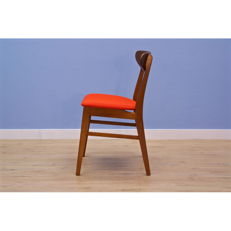Set of 6 danish vintage dining chairs in teak by Falsled, 1960s