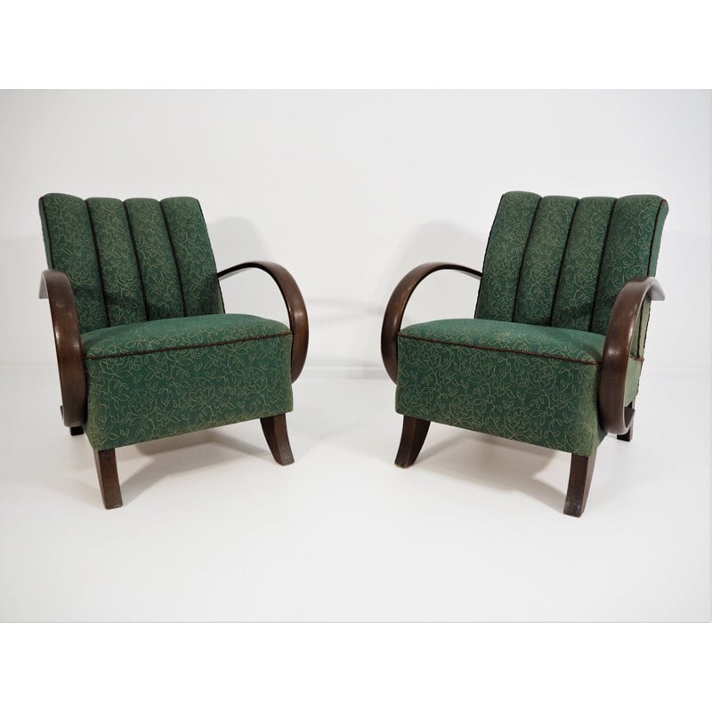Ensemble de 2 fauteuils vintage de Jindich Halabala, 1950
