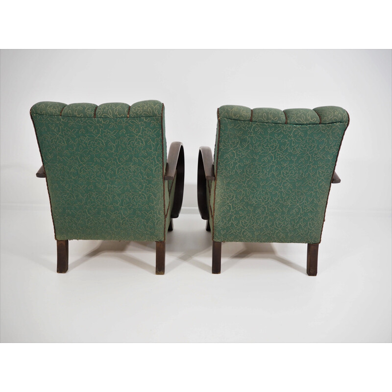 Set of 2 vintage armchairs by Jindřich Halabala, 1950s