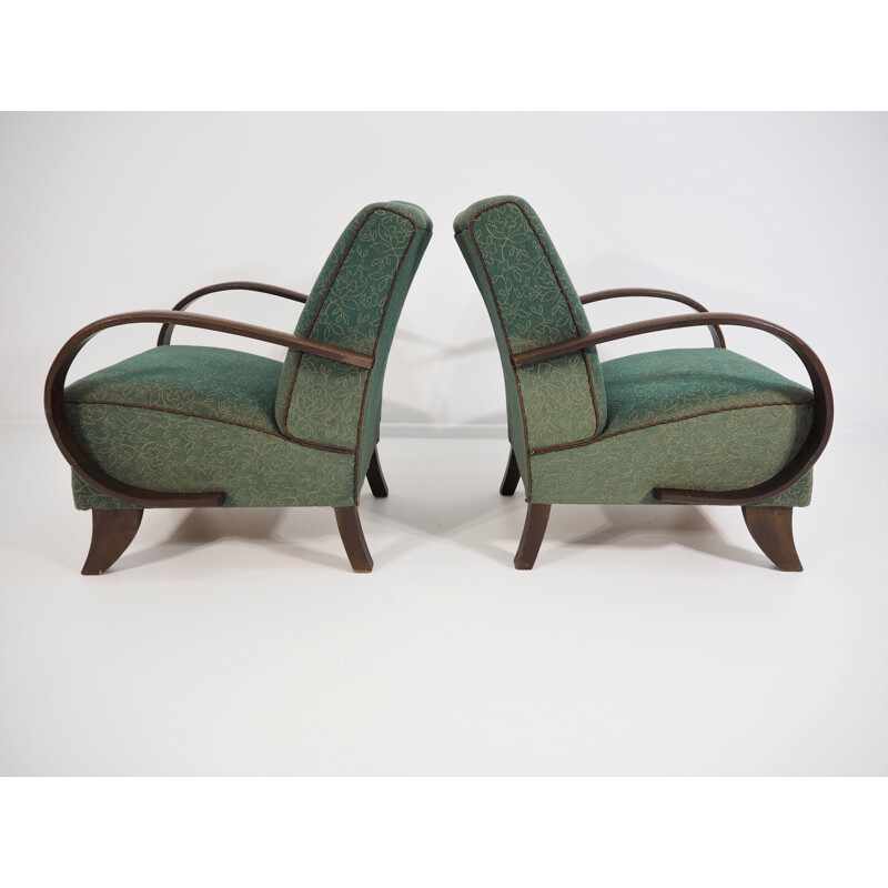Set of 2 vintage armchairs by Jindřich Halabala, 1950s