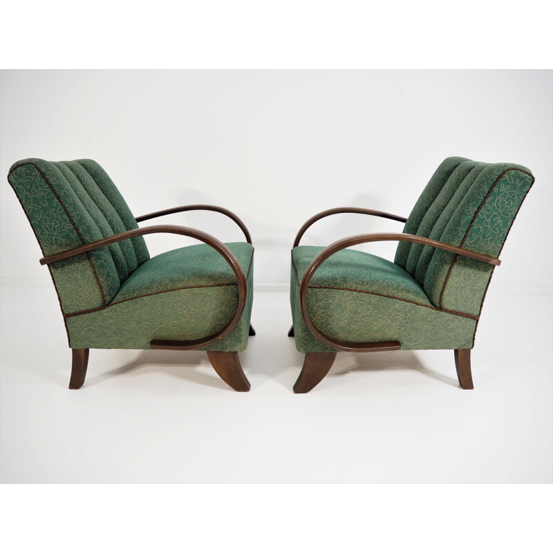 Set of 2 vintage armchairs by Jindřich Halabala, 1950s