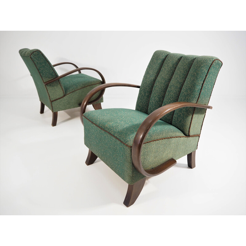 Set of 2 vintage armchairs by Jindřich Halabala, 1950s