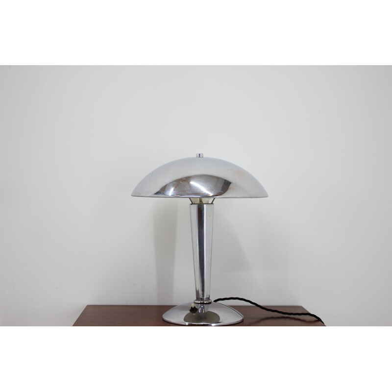 Vintage chrome table lamp Bauhaus, 1930