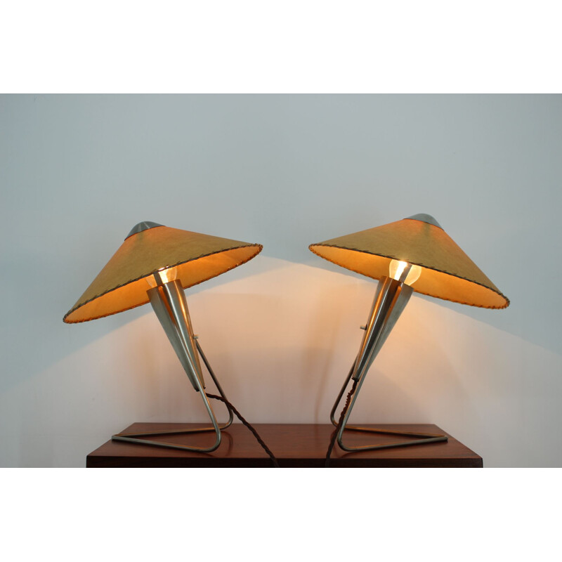 Pair of Helena Frantova vintage table lamps, 1960s