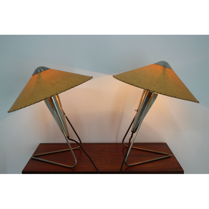 Pair of Helena Frantova vintage table lamps, 1960s