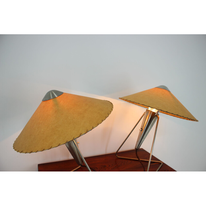 Pair of Helena Frantova vintage table lamps, 1960s