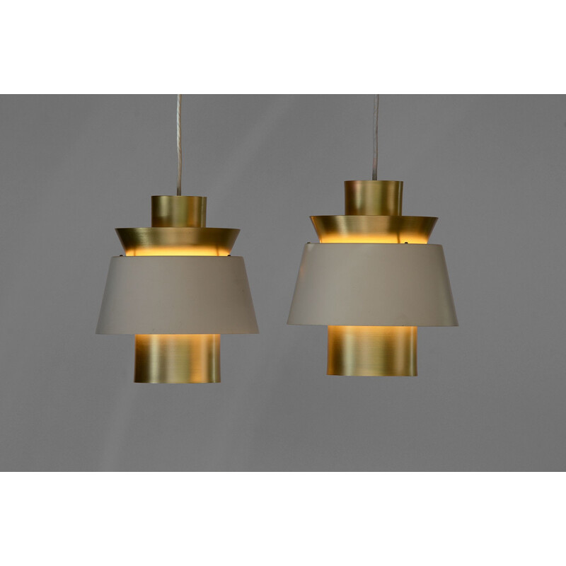 Pair of vintage pendant lights P254 "Tivoli" by Jørn Utzon for Nordisk Solar Compagni, Denmark, 1960s