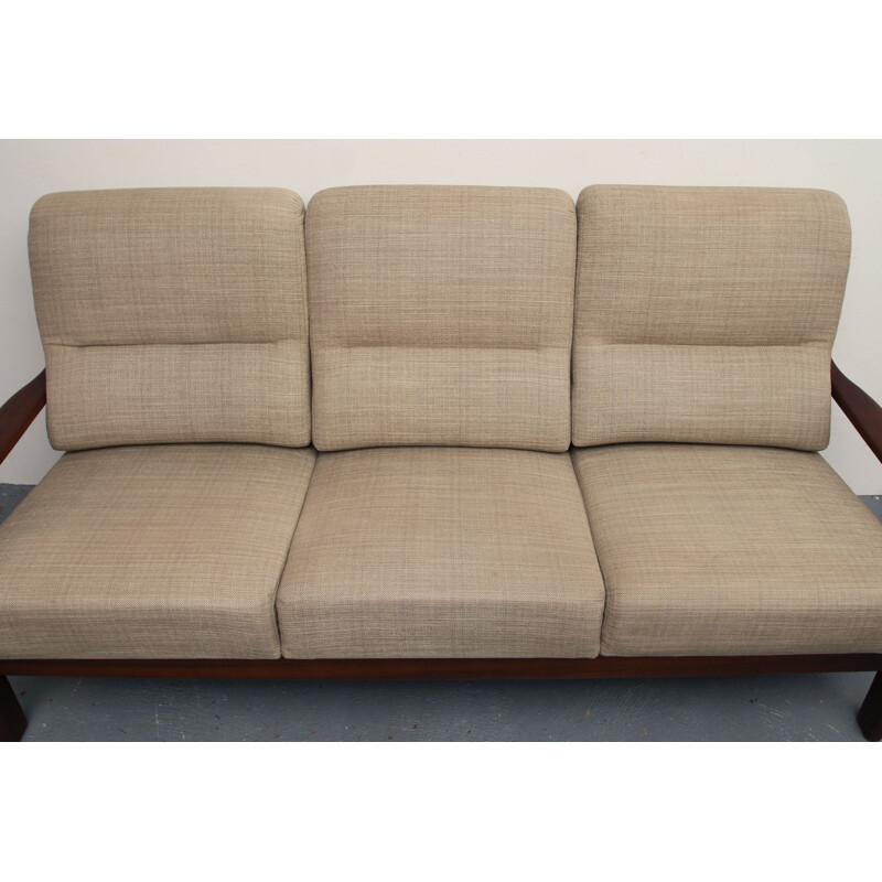 Vintage 3-seater sofa in beige, 1960s