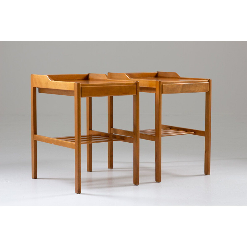 Pair of scandinavian vintage bedside tables by Bertil Fridhagen for Bodafors, 1960s