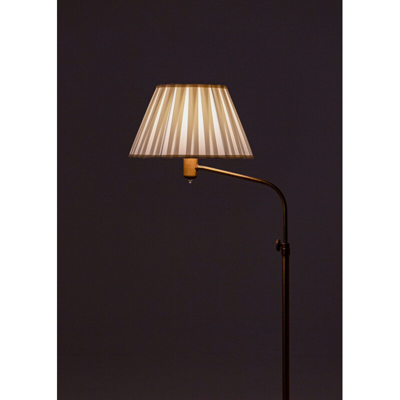 Vintage modern floor lamp in brass by ASEA 1940