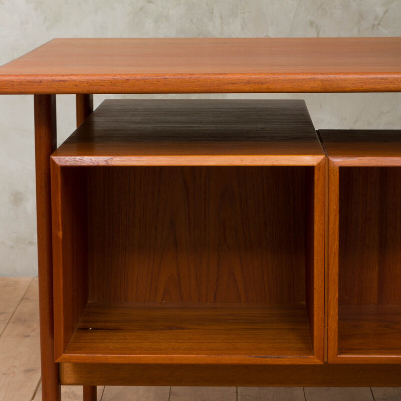 Vintage standing teak desk by Kai Kristiansen 1960