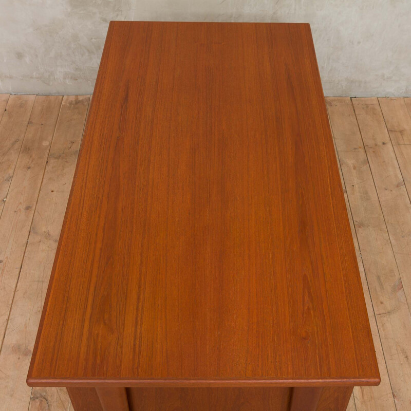 Vintage standing teak desk by Kai Kristiansen 1960