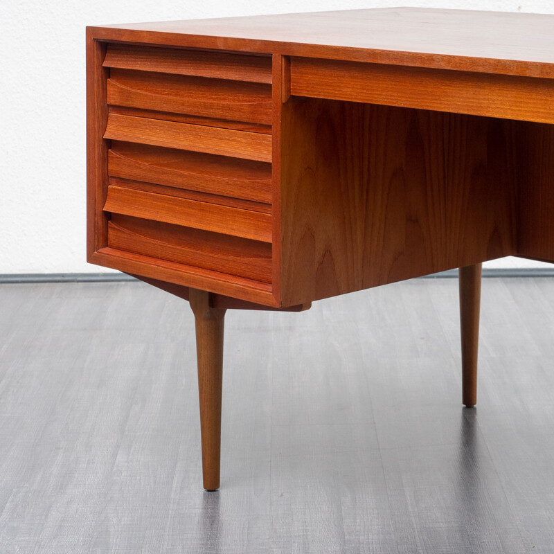 Vinatge teak desk, restored, Lothar Wegner, Platon series 1960