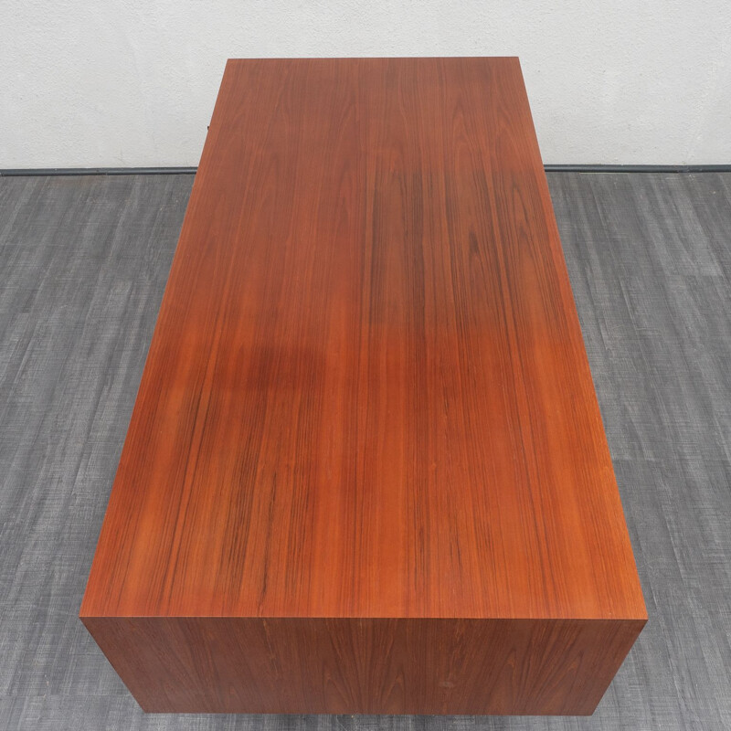 Vinatge teak desk, restored, Lothar Wegner, Platon series 1960