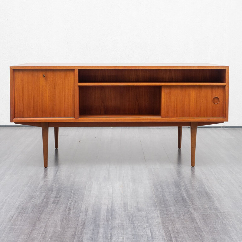 Vinatge teak desk, restored, Lothar Wegner, Platon series 1960