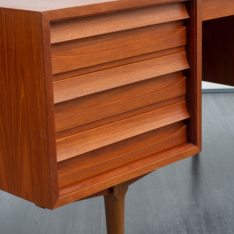 Vinatge teak desk, restored, Lothar Wegner, Platon series 1960