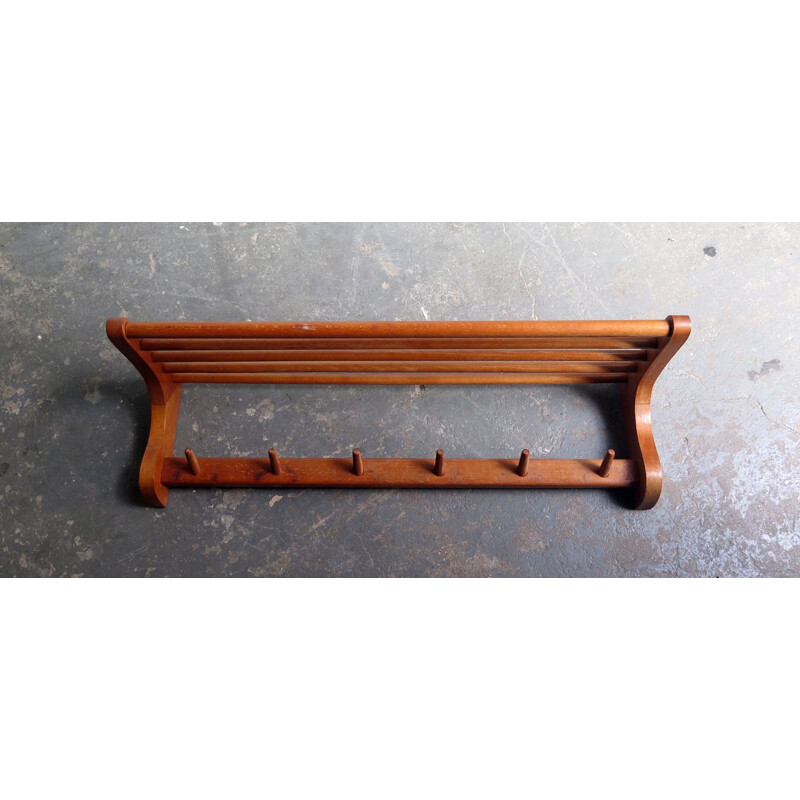 Vintage wooden coat rack 1960