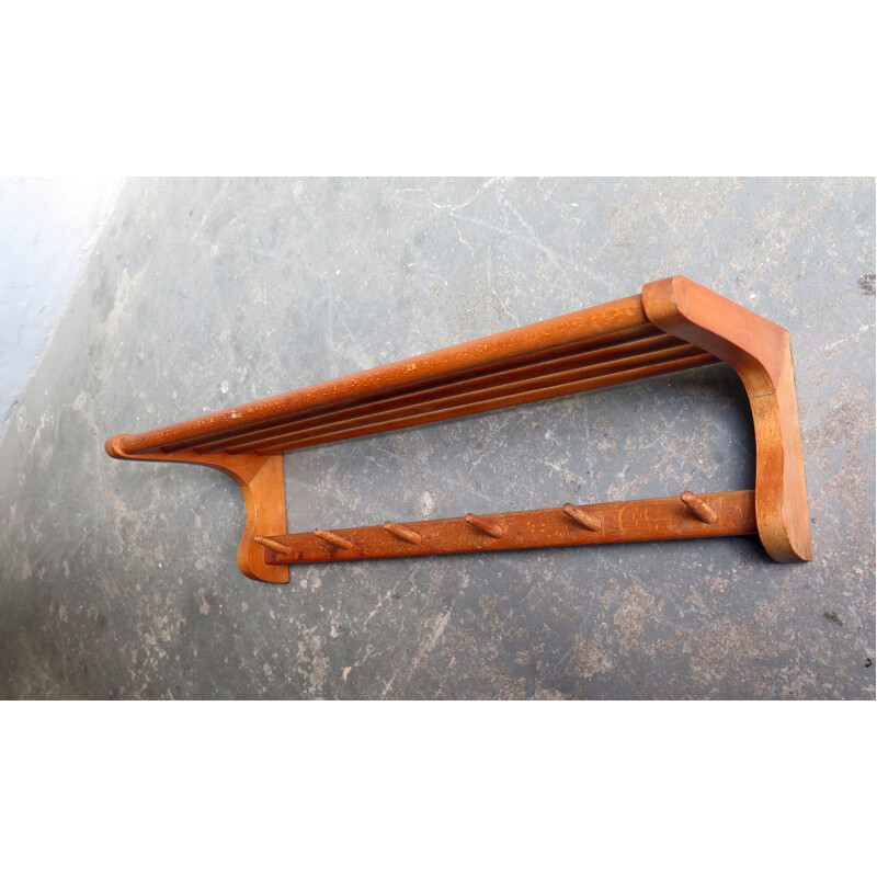 Vintage wooden coat rack 1960