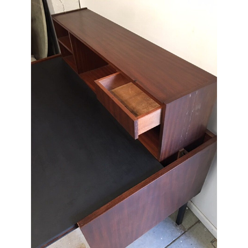 Bureau a systeme gradin escamotable vintage 1960