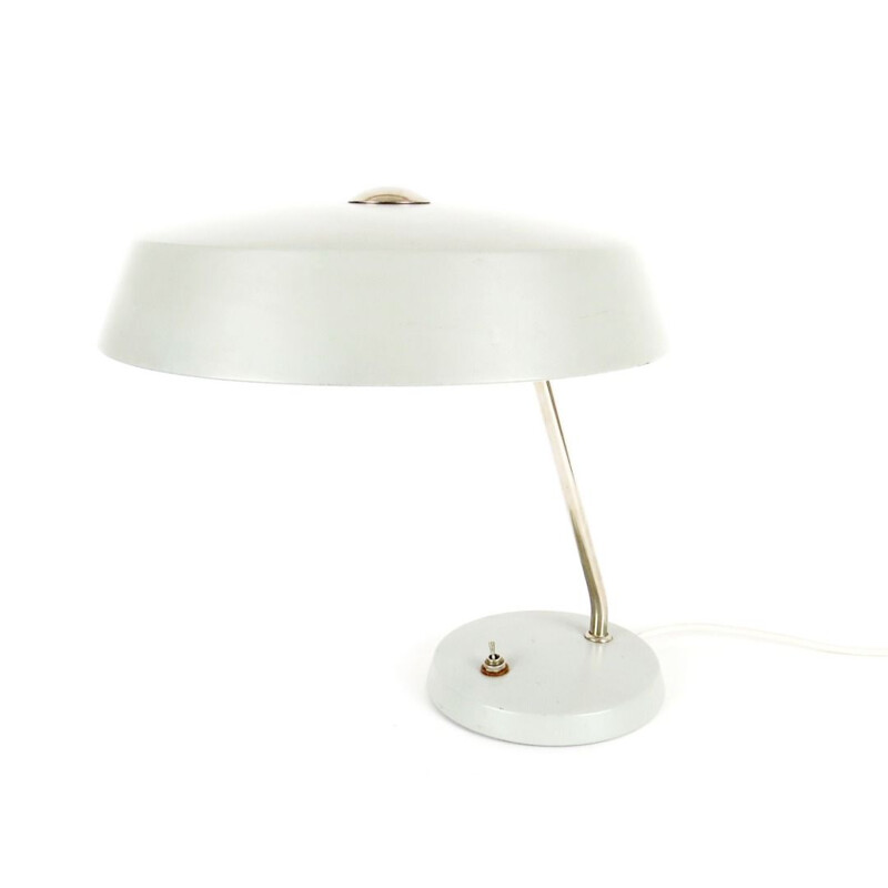 Vintage white table lamp, Czechoslovakia, 1970