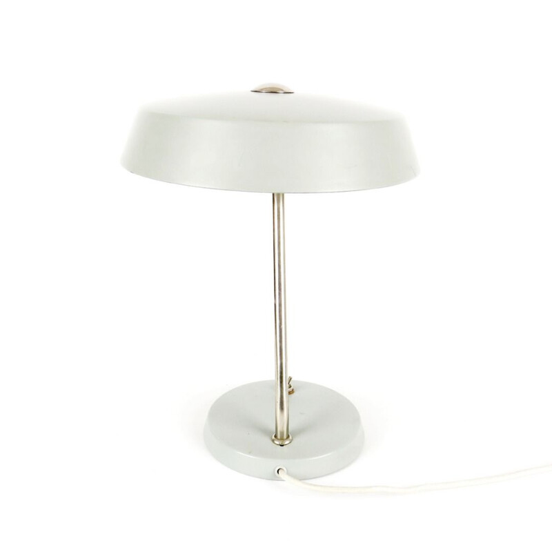 Lampe de table vintage blanche, Tchécoslovaquie, 1970