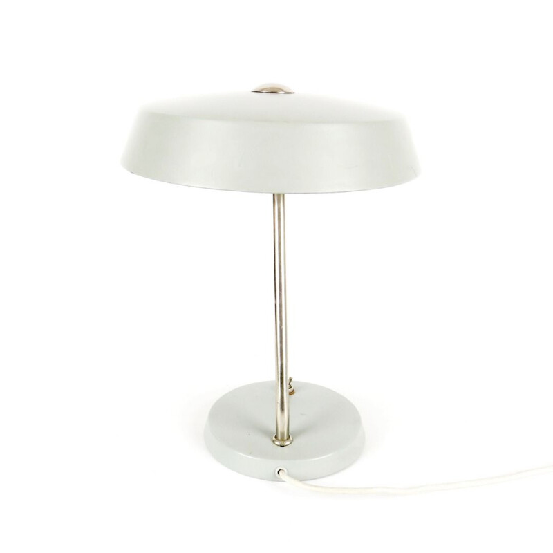 Vintage white table lamp, Czechoslovakia, 1970