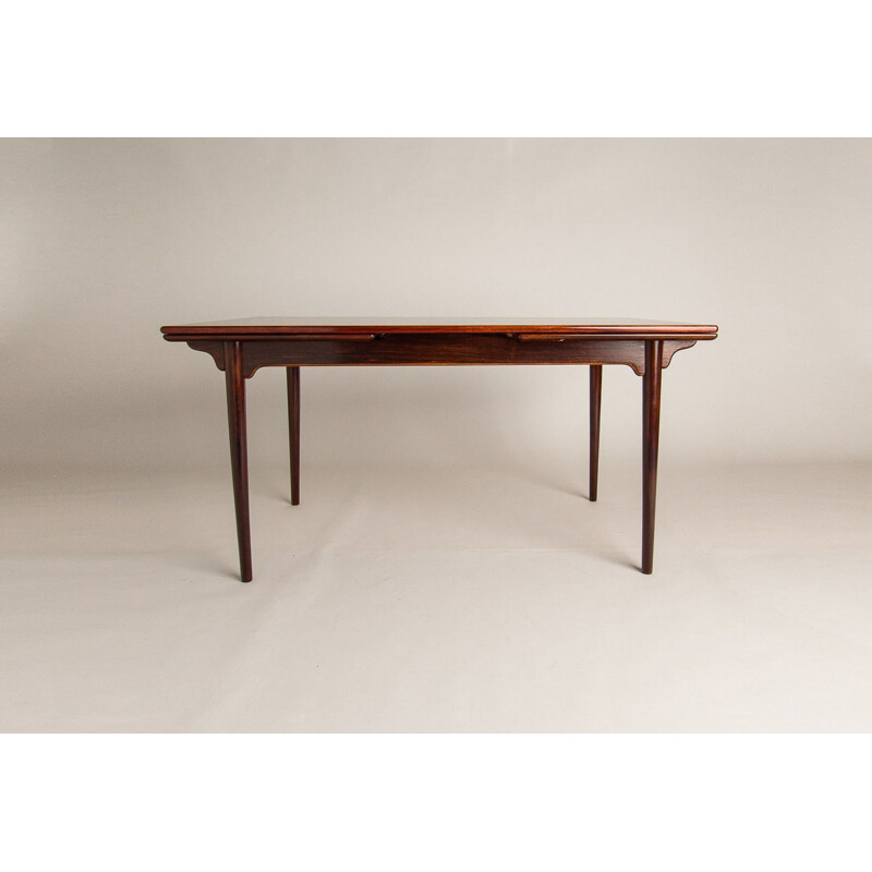 Vintage rosewood dining table by Omann Junior, 1960s