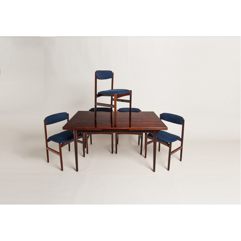 Vintage rosewood dining table by Omann Junior, 1960s