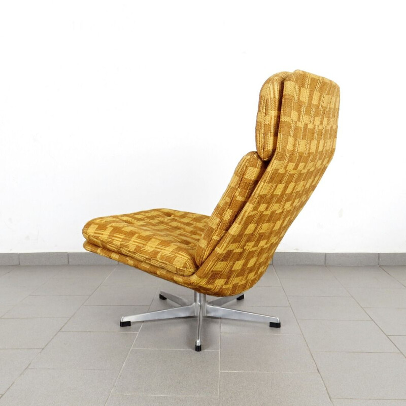 Paire de fauteuils jaunes vintage par Gerald Neusser, 1970