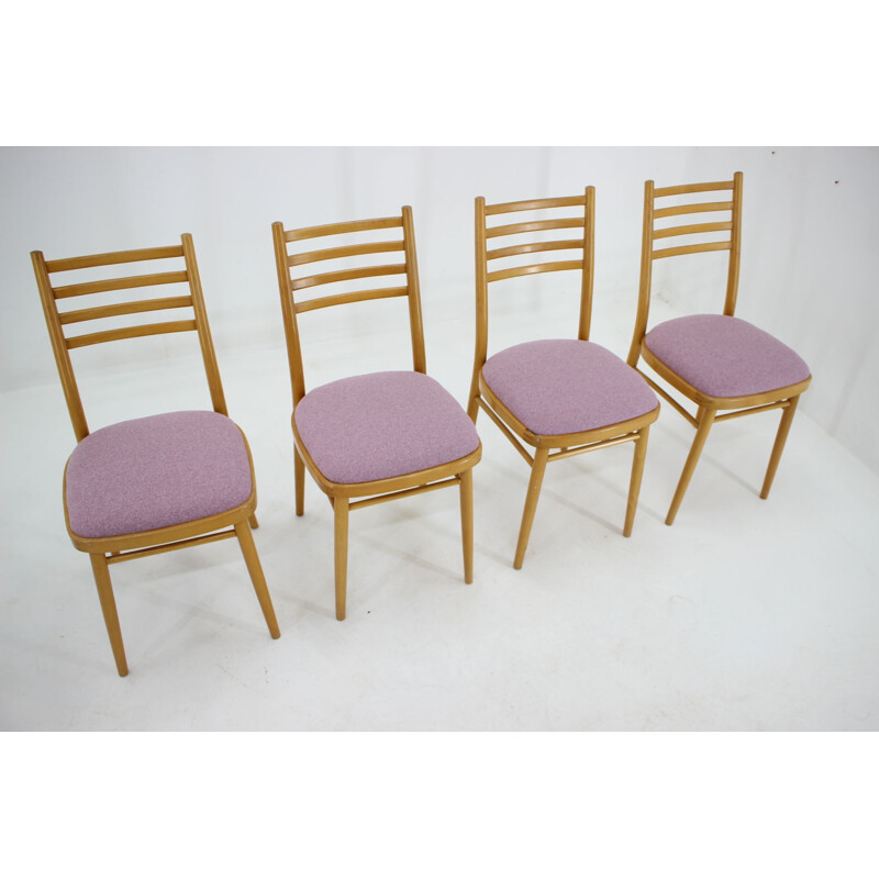 Set of 4 vintage dining chairs by Interier Praha, Czechoslovakia, 1970 