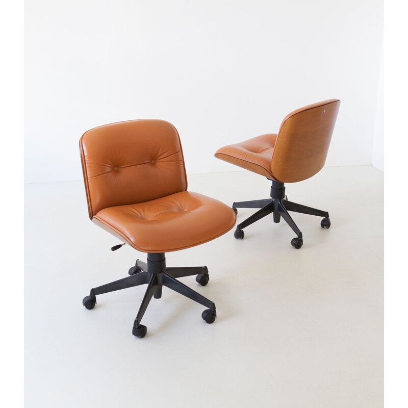 Vintage Italian swivel chair by Ico Parisi for MIM Roma, 1960s