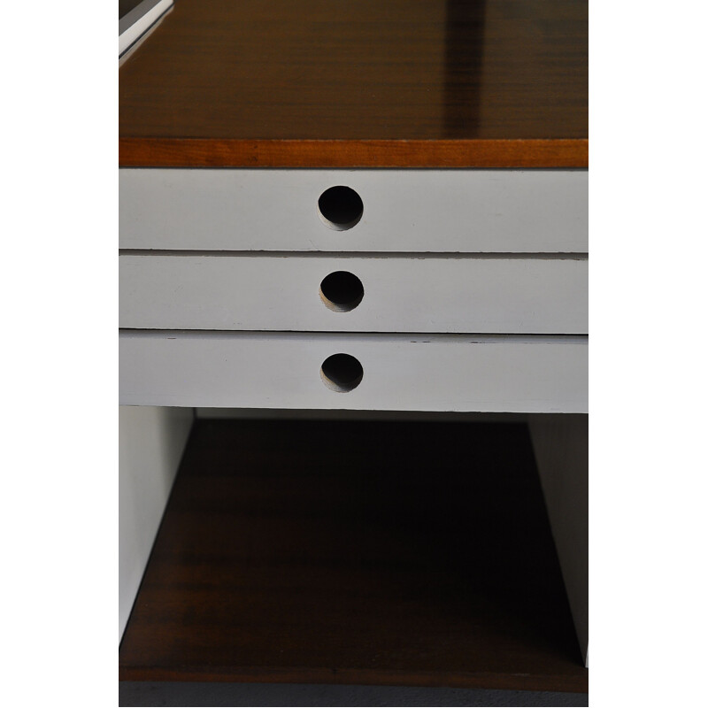 Vintage coffee table with drawers and wheels, 1970