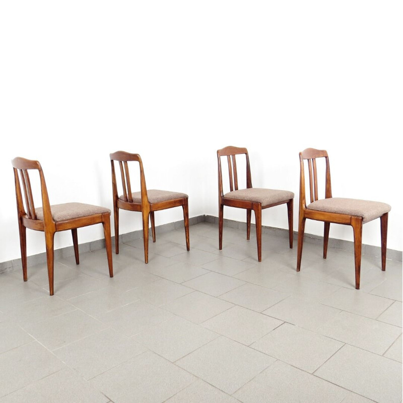 Ensemble de 4 chaises à repas par Drevotvar Jablonne nad Orlici, 1970