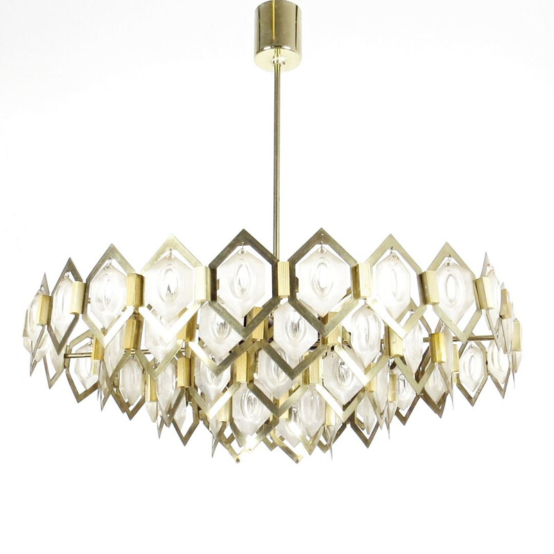 Vintage chandelier by Kamenicky Senov, 1970s