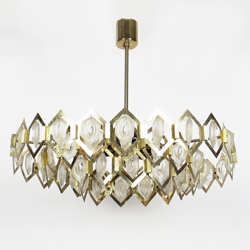 Vintage chandelier by Kamenicky Senov, 1970s