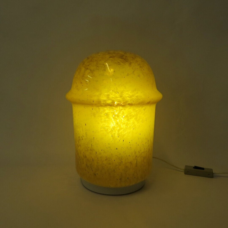 Lampe de table vintage jaune, 1970