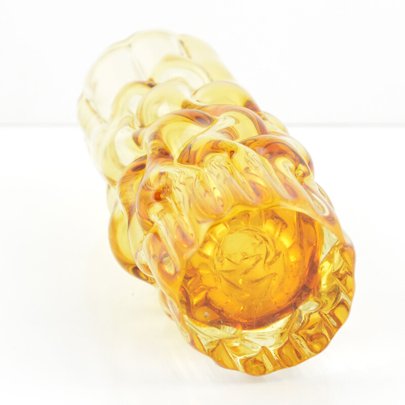 Glass vintage vase, designed by P. Hlava, Czechoslovakia, 1960s