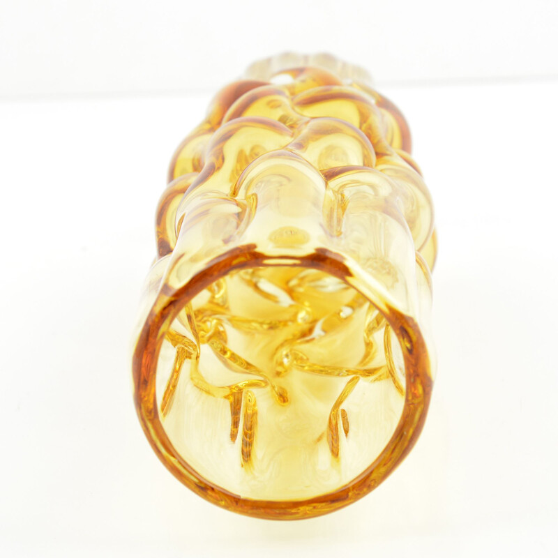 Glass vintage vase, designed by P. Hlava, Czechoslovakia, 1960s