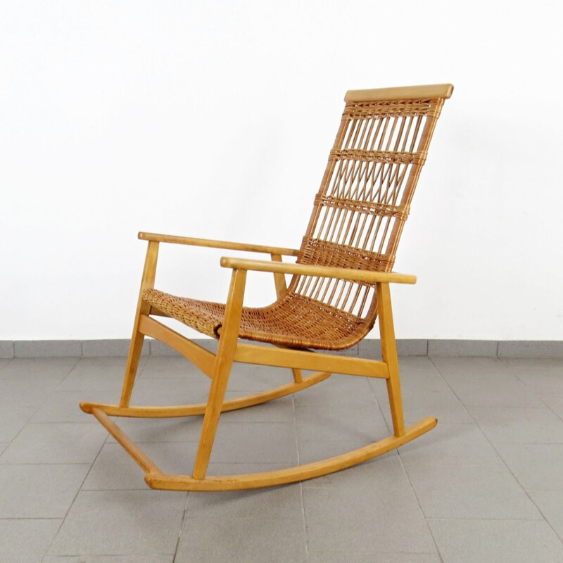 Vintage rocking chair by ULUV, 1970s