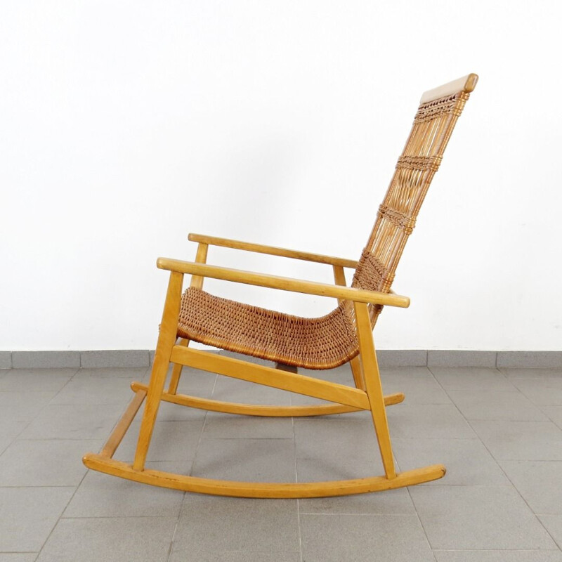 Vintage rocking chair by ULUV, 1970s