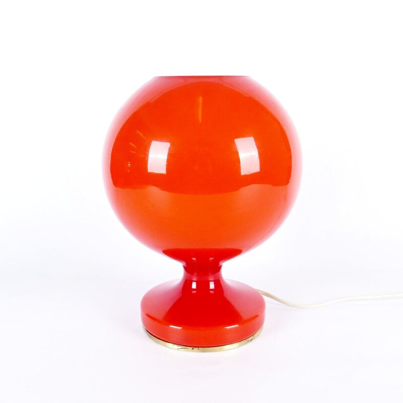 Orange vintage table lamp, 1970s