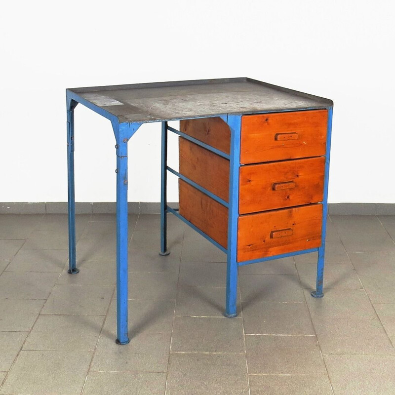 Bureau vintage en bois, Tchécoslovaquie, 1970