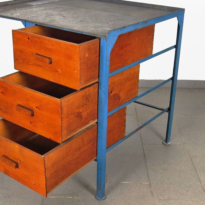 Wooden vintage desk, Czechoslovakia, 1970s