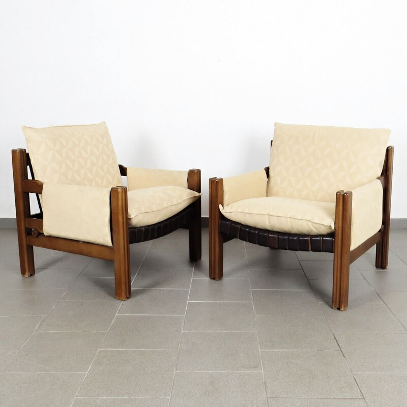 Vintage pair of armchairs by Tron, 1980