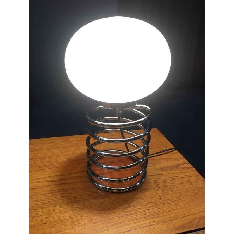 Vintage spring table lamp 1970